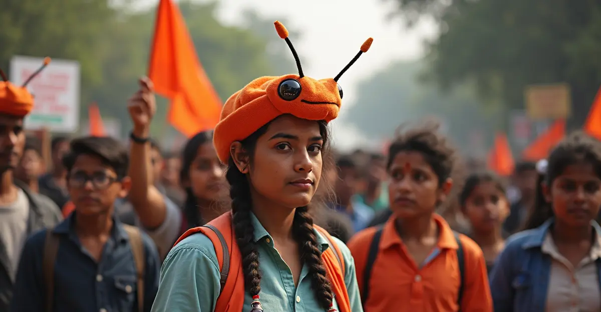 Cockroach Janta Party protesta em Delhi