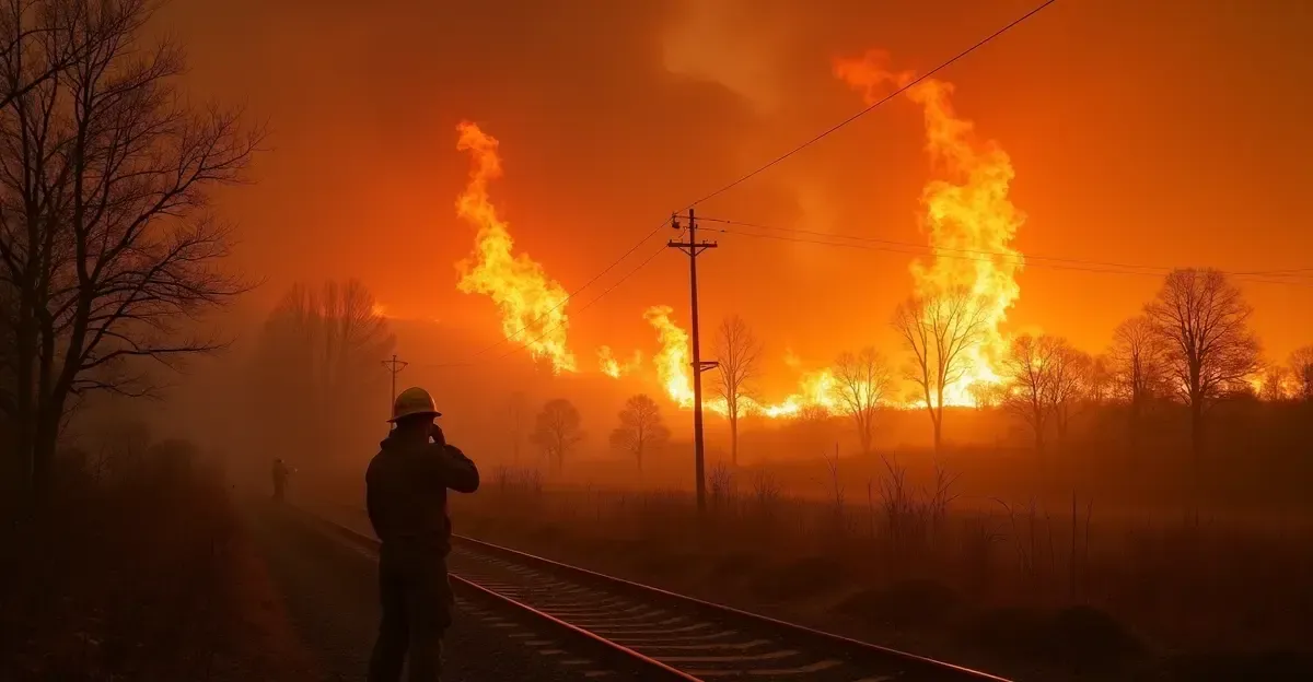 Incendie de cimes à Oostrum : trains Nimègue-Venray arrêtés