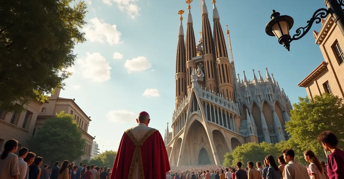 Le pape Léon XIV bénit la tour de la Sagrada Família